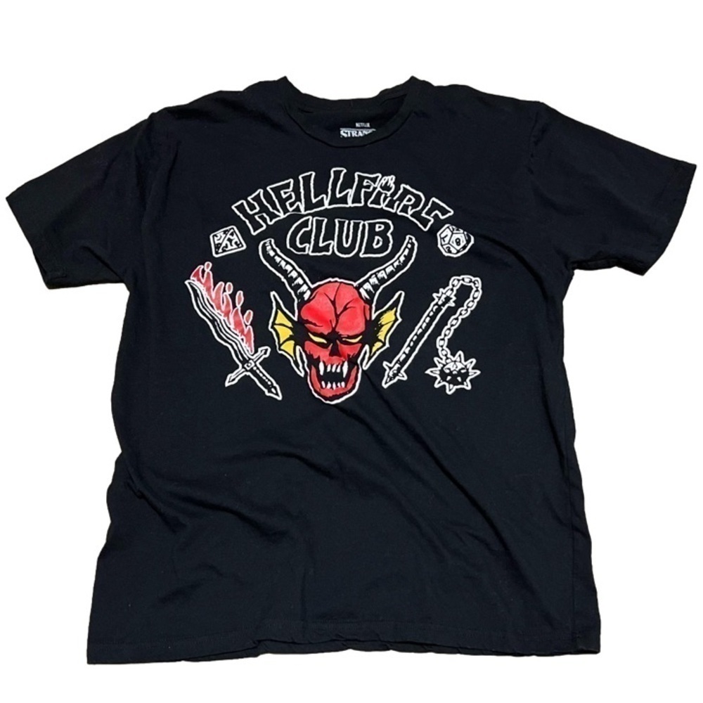 Stranger Things Netflix Hellfire Club Eddie Tv Show Cotton Tee Men Size L